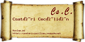 Csatári Cecílián névjegykártya